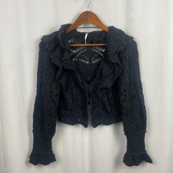 Reformation Black Cara Wide Leg Stretch Pant Size 6 - Picture 4 of 15